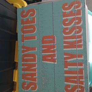 Sandy toes and salty kisses wall art